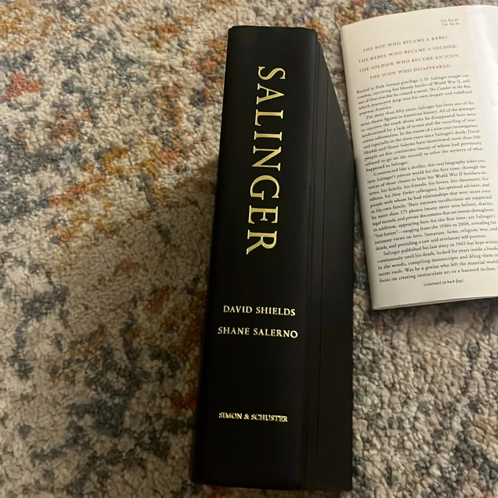 SALINGER Official Book of the Documentary Film DAVID SHIELDS HCDJ 1ST/1ST print